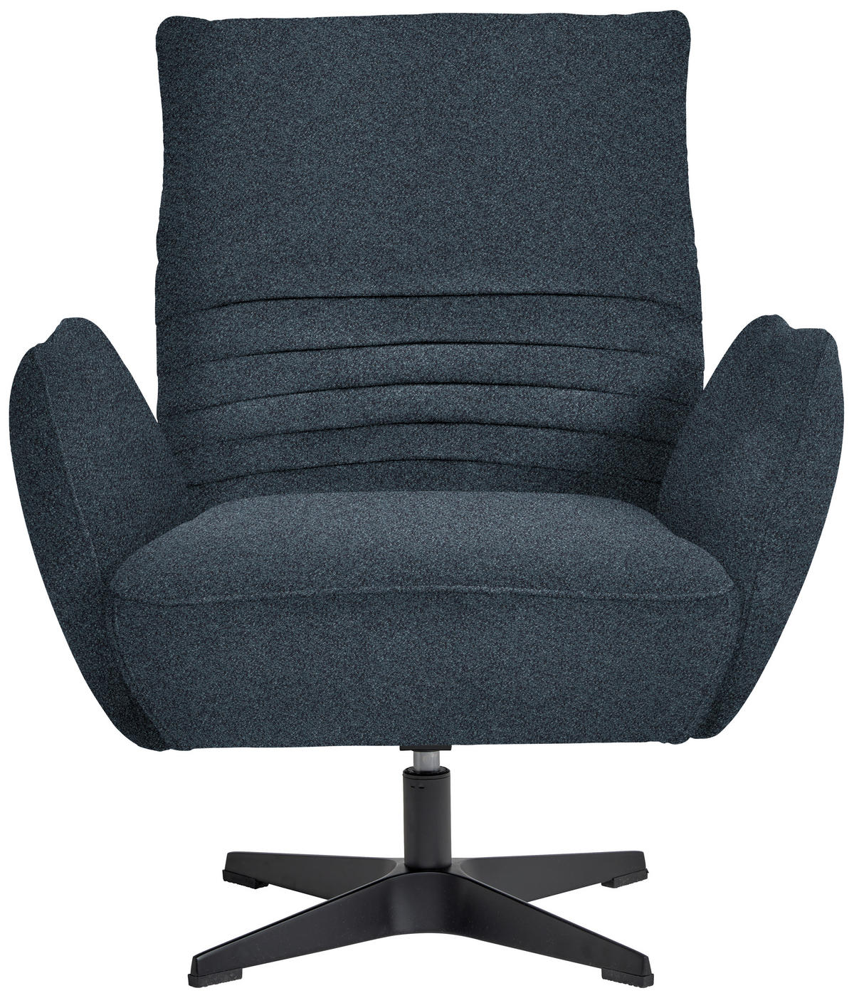 SESSEL in Bouclé Blau  - Blau/Schwarz, Design, Textil/Metall (60/94/86cm) - Dieter Knoll