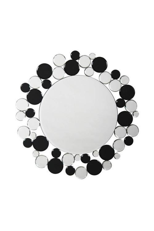 NÁSTENNÉ ZRKADLO 80/80/5 cm  - čierna/strieborná, Basics, kov/sklo (80/80/5cm)