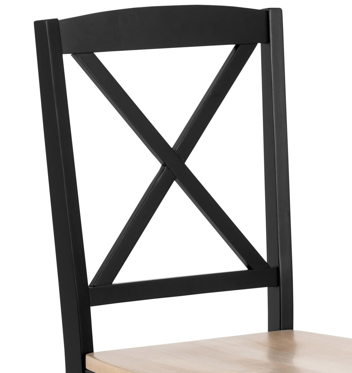 STUHL in Holz Schwarz, Eichefarben  - Eichefarben/Schwarz, Trend, Holz (44,5/90/47cm) - MID.YOU