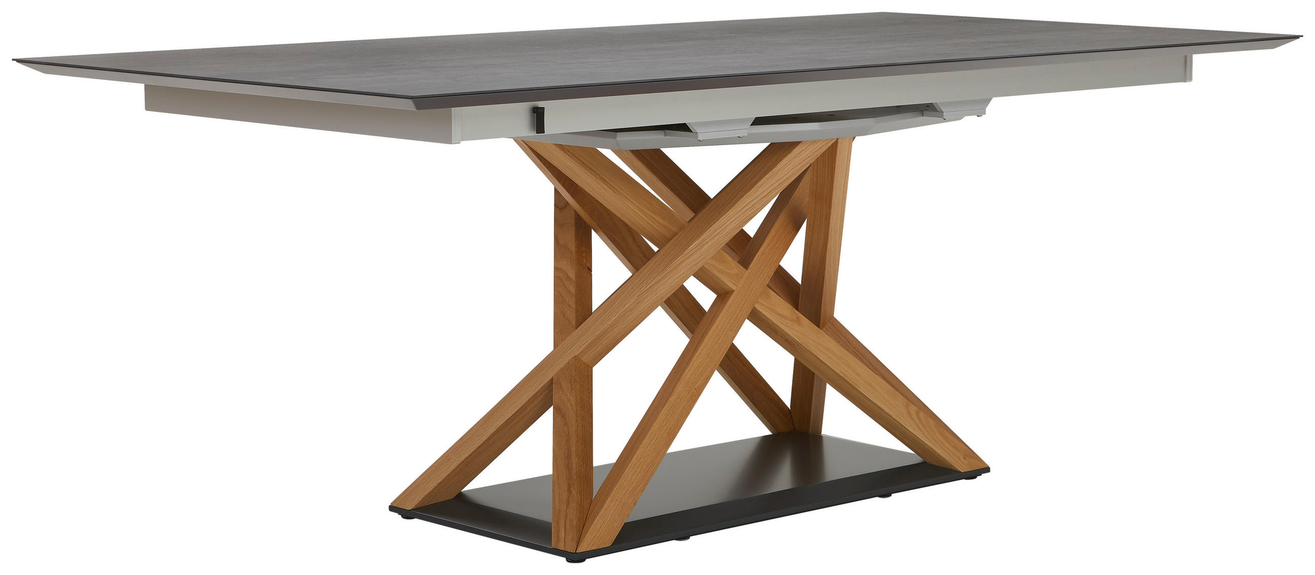 ESSTISCH in Holz, Metall, Keramik, Holzwerkstoff 190-270/100/74 cm  - Eichefarben/Anthrazit, Design, Holz/Keramik (190-270/100/74cm) - Bacher