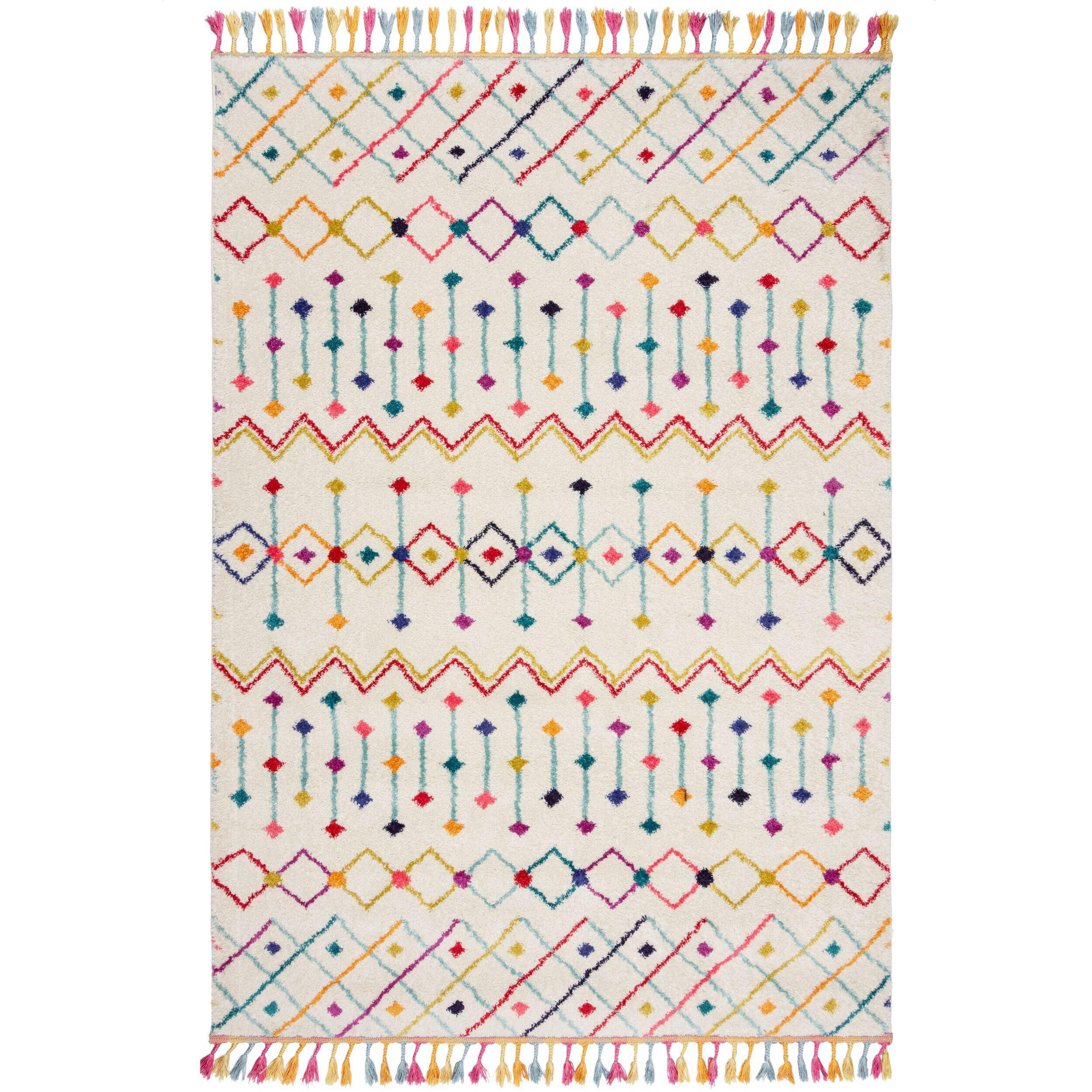 BERBERSKÝ KOBEREC, 120/170 cm, krémová, vícebarevná - krémová/vícebarevná, Basics, textil/přírodní materiály (120/170cm)