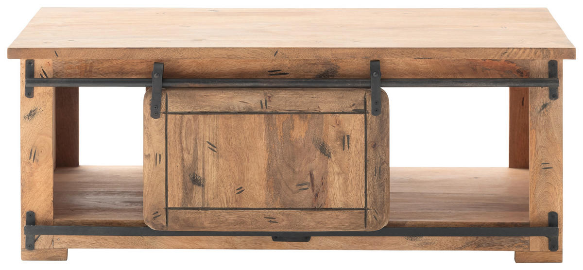 KONFERENČNÍ STOLEK, antracitová, přírodní barvy, dřevo, 120/45/70 cm - přírodní barvy/antracitová, Lifestyle, kov/dřevo (120/45/70cm) - MID.YOU
