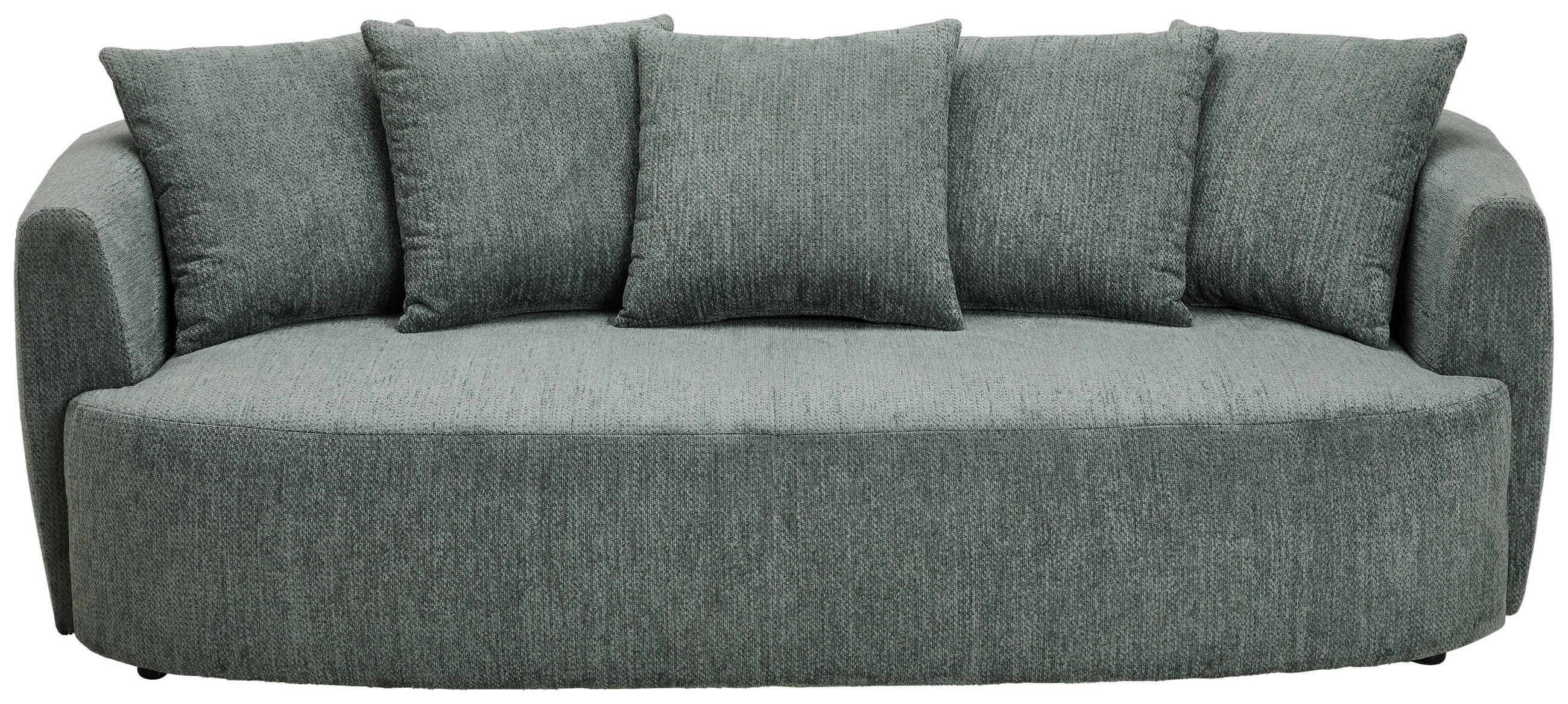 SCHLAFSOFA Chenille Dunkelgrün  - Dunkelgrün/Schwarz, KONVENTIONELL, Kunststoff/Textil (238/74/107cm) - Carryhome