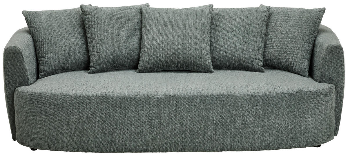 SCHLAFSOFA Chenille Dunkelgrün  - Dunkelgrün/Schwarz, KONVENTIONELL, Kunststoff/Textil (238/74/107cm) - Carryhome