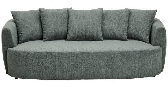 SCHLAFSOFA Chenille Dunkelgrün - Dunkelgrün/Schwarz, KONVENTIONELL, Kunststoff/Textil (238/74/107cm) - Carryhome