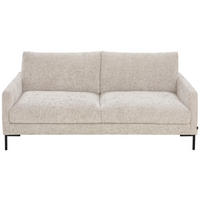 3-SITZER-SOFA in Webstoff Creme  - Creme/Schwarz, KONVENTIONELL, Textil/Metall (196/78/90cm) - Hom`in