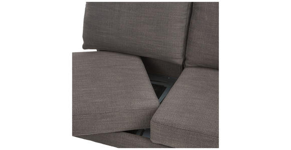 2-SITZER-SOFA Flachgewebe Schwarz  - Schwarz, KONVENTIONELL, Textil/Metall (170-218/87/93-141cm) - Hom`in