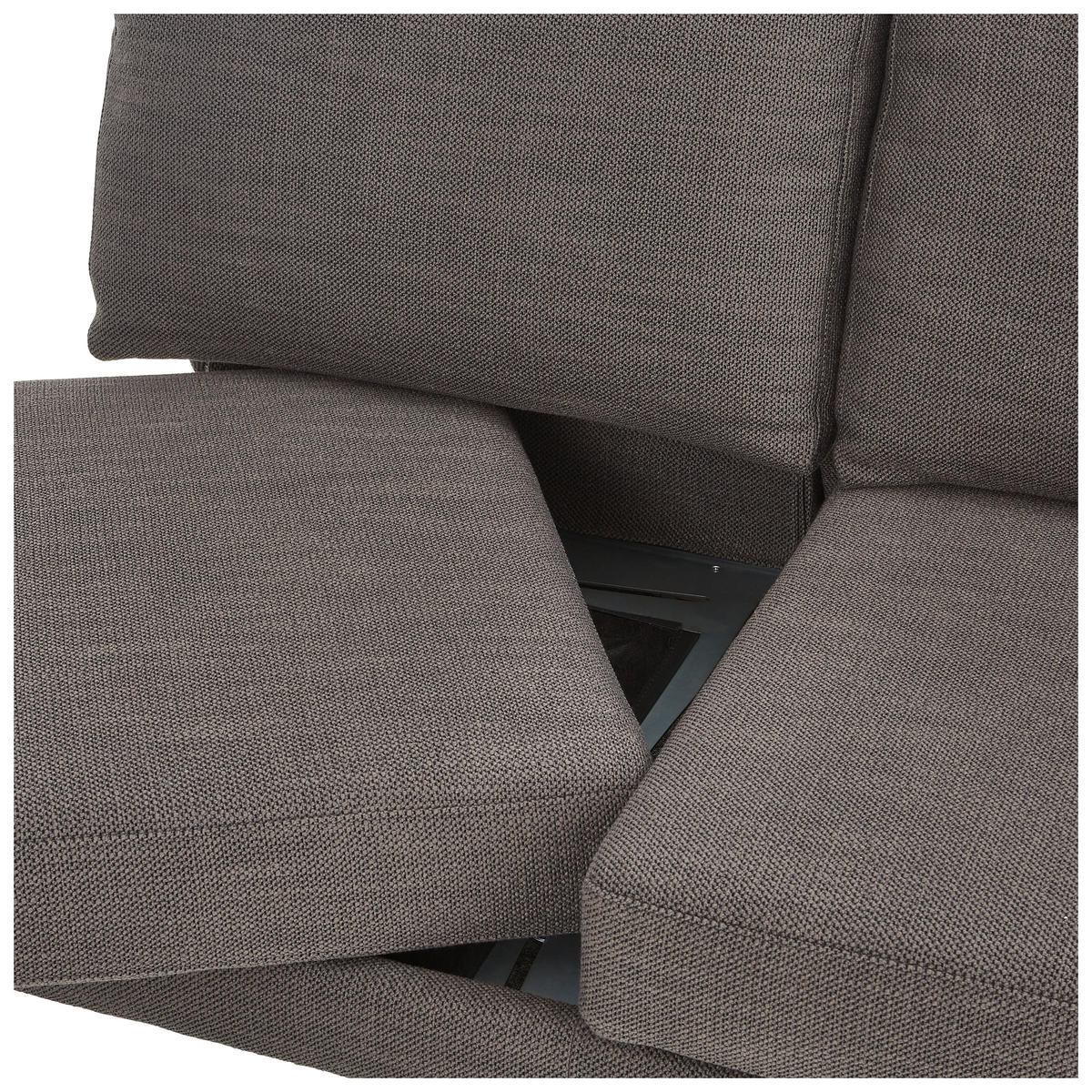 2-SITZER-SOFA Flachgewebe Schwarz  - Schwarz, KONVENTIONELL, Textil/Metall (170-218/87/93-141cm) - Hom`in