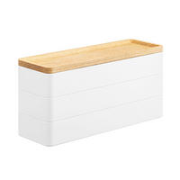 AUFBEWAHRUNGSBOX 24/8/11.5 cm  - Weiss, Basics, Holz/Kunststoff (24/8/11.5cm)