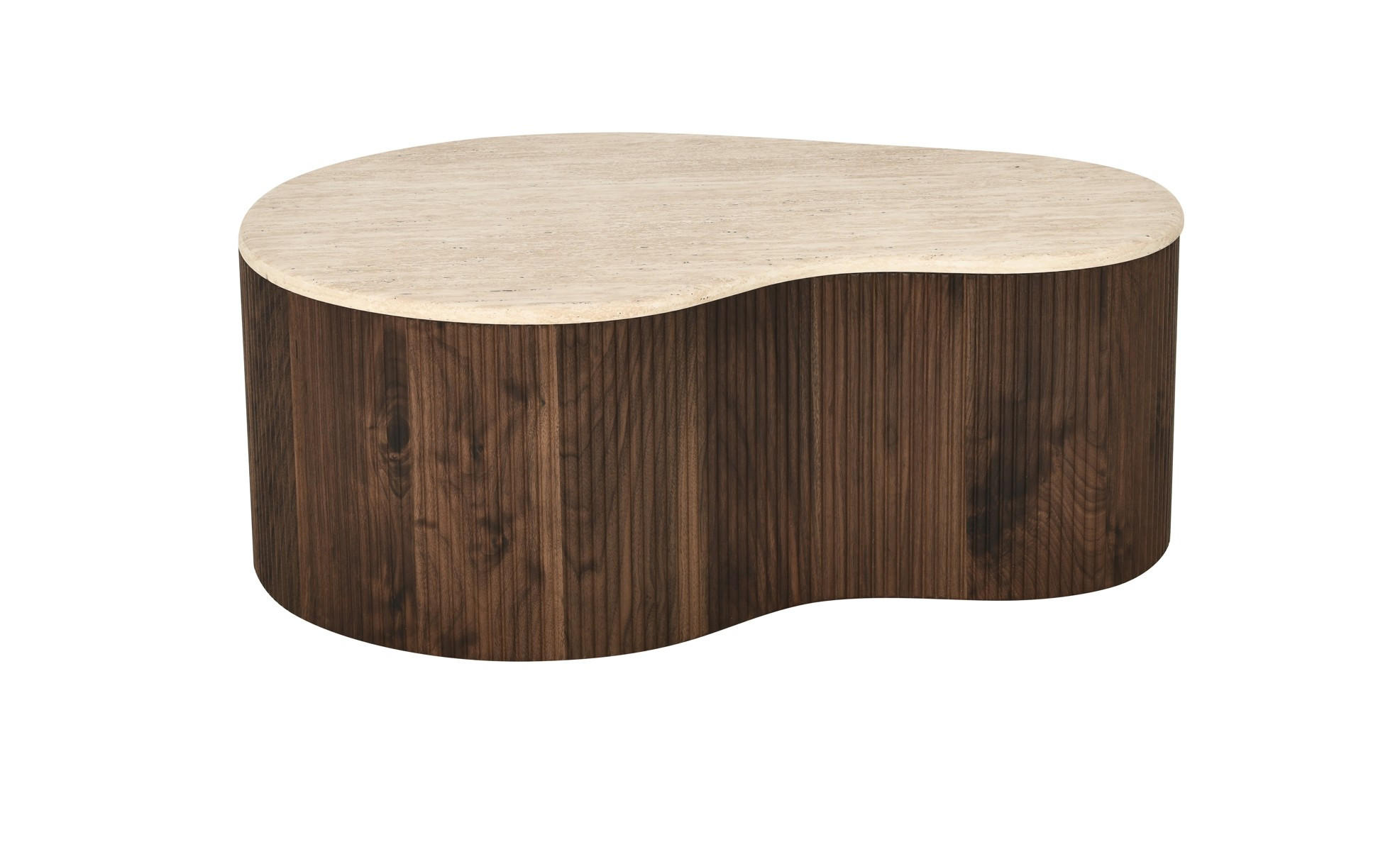 COUCHTISCH 90/60/34 cm Freiform Walnussfarben  - Walnussfarben, Design, Holzwerkstoff (90/60/34cm) - MID.YOU