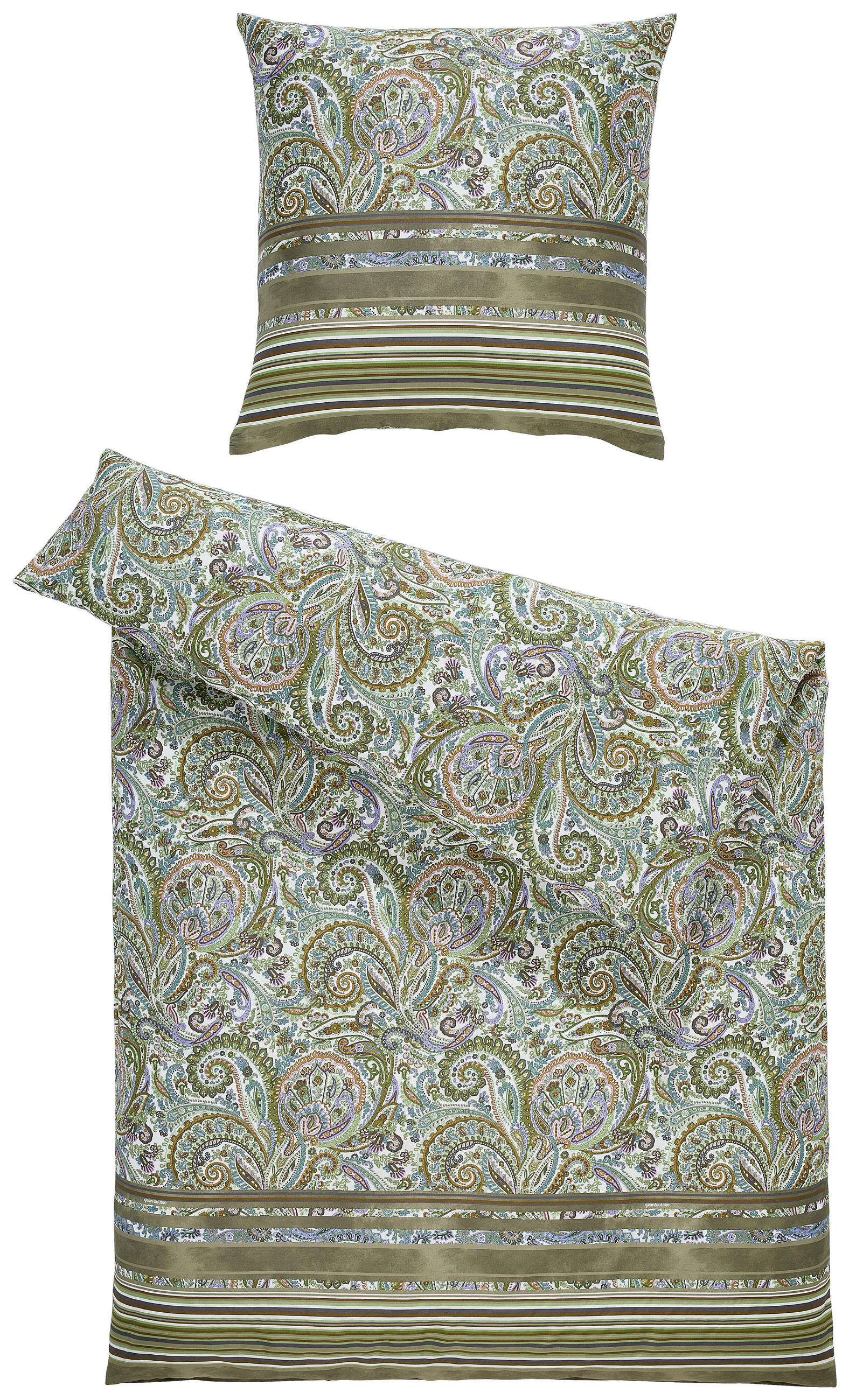 BETTWÄSCHE Satin 135/200 cm - Hellgrün, KONVENTIONELL, Textil (135/200cm) - Bassetti
