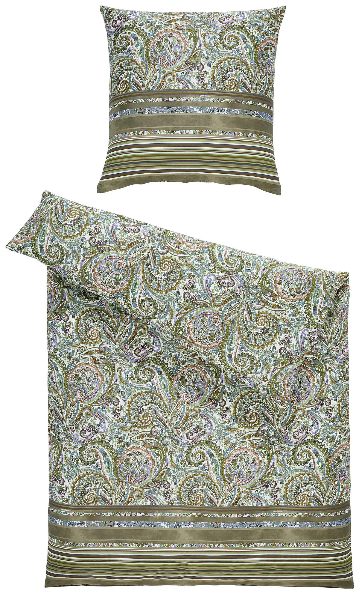 BETTWÄSCHE Satin 135/200 cm  - Hellgrün, KONVENTIONELL, Textil (135/200cm) - Bassetti