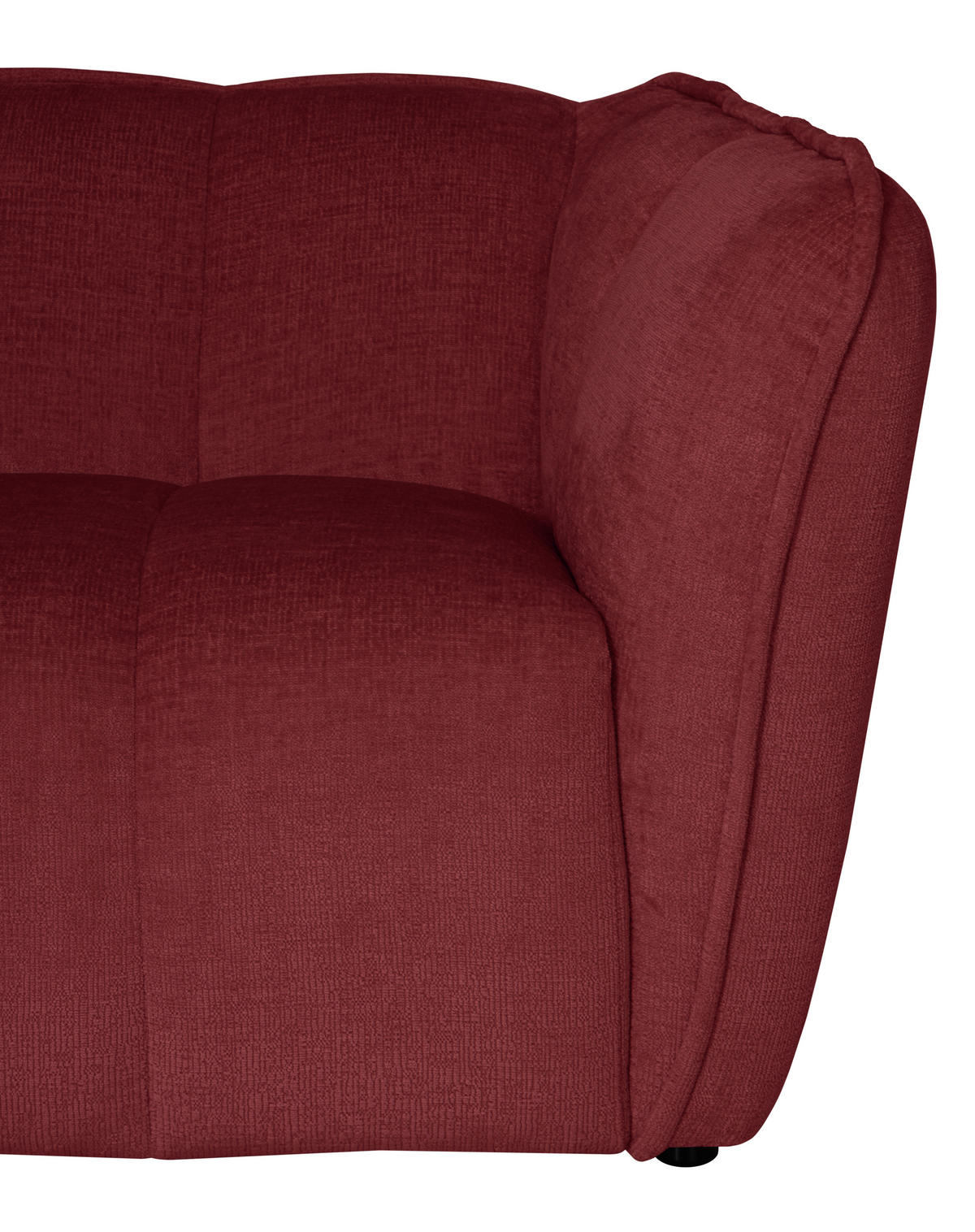 3-SITZER-SOFA LIVOLI in Chenille Bordeaux  - Bordeaux/Schwarz, Design, Kunststoff/Textil (217/70/94cm) - MID.YOU