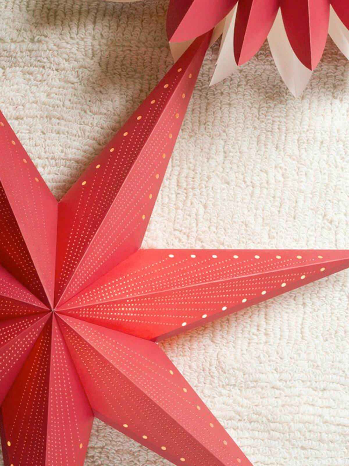 LEUCHTENSCHIRM PR Home Polaris 75 cm  - Rot, KONVENTIONELL, Papier (75cm)