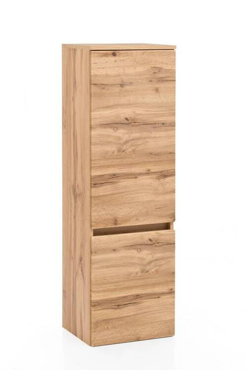 MIDISCHRANK 40/130/35 cm  - Eiche Wotan/Silberfarben, Natur, Holzwerkstoff/Kunststoff (40/130/35cm) - Xora