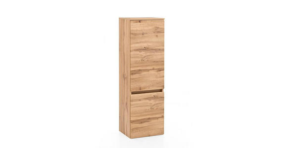 MIDISCHRANK 40/130/35 cm  - Eiche Wotan/Silberfarben, Natur, Holzwerkstoff/Kunststoff (40/130/35cm) - Xora