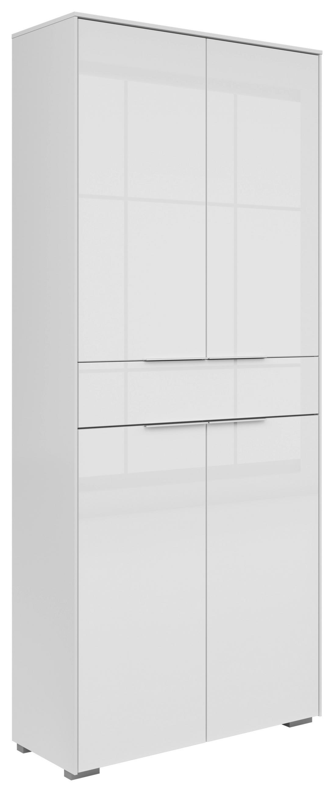 SCHRANK - Weiß, KONVENTIONELL, Glas/Holzwerkstoff (81/199/37cm) - Voleo