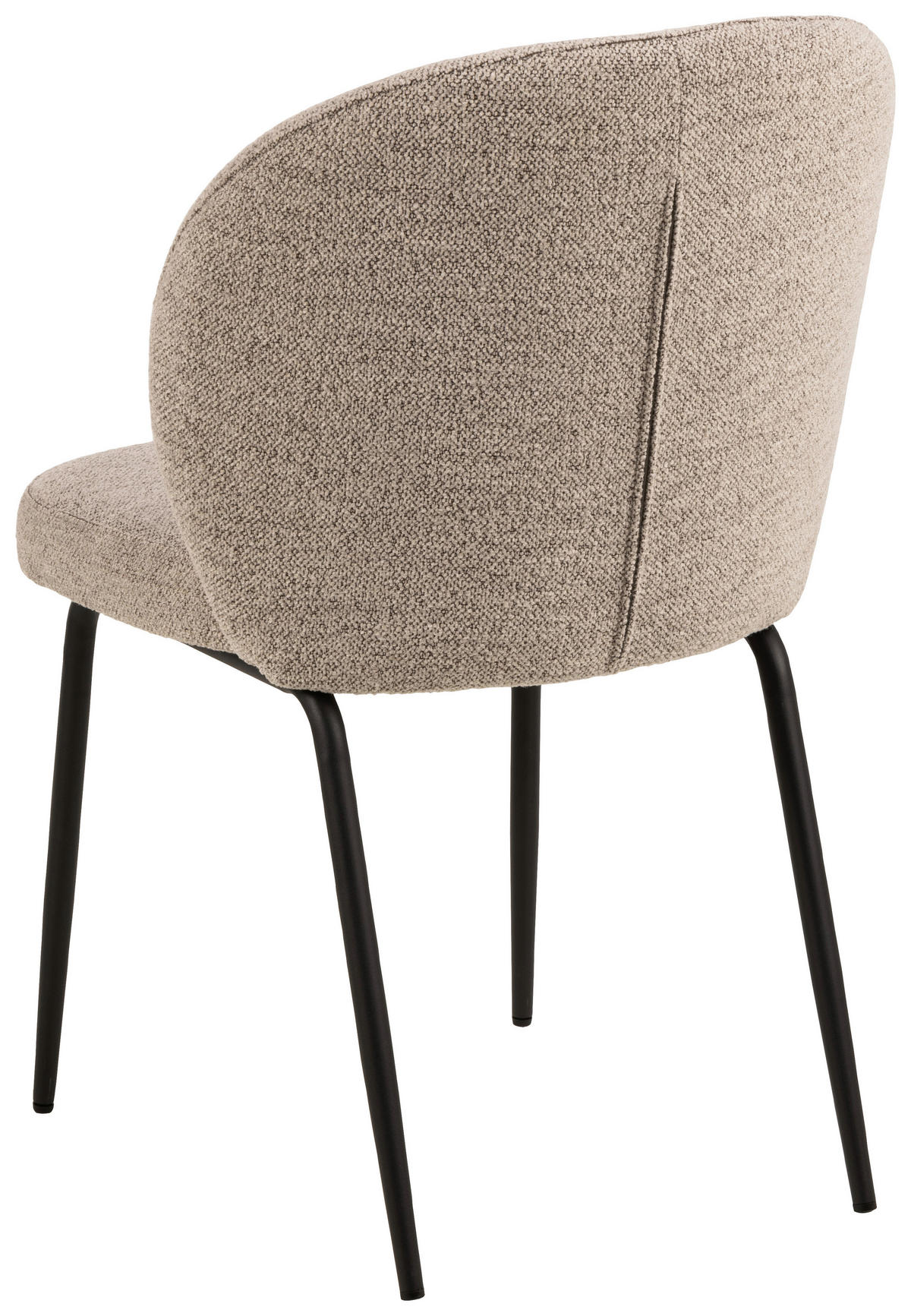 STUHL  in Bouclé  - Beige/Schwarz, Modern, Textil/Metall (52/82/57,5cm) - MID.YOU