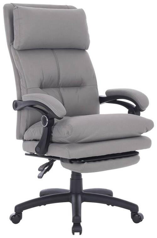 CHEFSESSEL Mikrofaser Grau  - Schwarz/Grau, MODERN, Kunststoff/Textil (66/116-124/71.5cm) - MID.YOU