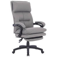 SCAUN DIRECTORIAL  in microfibră gri  - negru/gri, Modern, plastic/metal (66/116-124/71.5cm) - MID.YOU