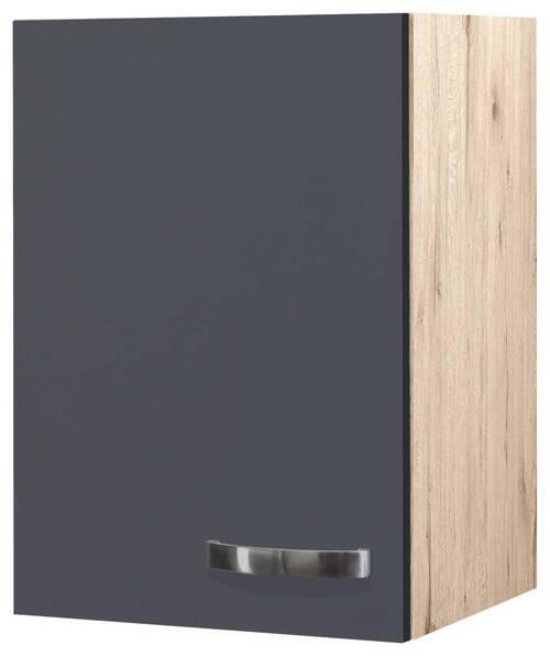 KÜCHENOBERSCHRANK 40/54/32 cm in Dunkelgrau, Eiche San Remo - Edelstahlfarben/Dunkelgrau, MODERN, Holzwerkstoff/Metall (40/54/32cm) - FlexWell