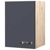 KÜCHENOBERSCHRANK 40/54/32 cm  in Dunkelgrau, Eiche San Remo  - Edelstahlfarben/Dunkelgrau, MODERN, Holzwerkstoff/Metall (40/54/32cm) - FlexWell