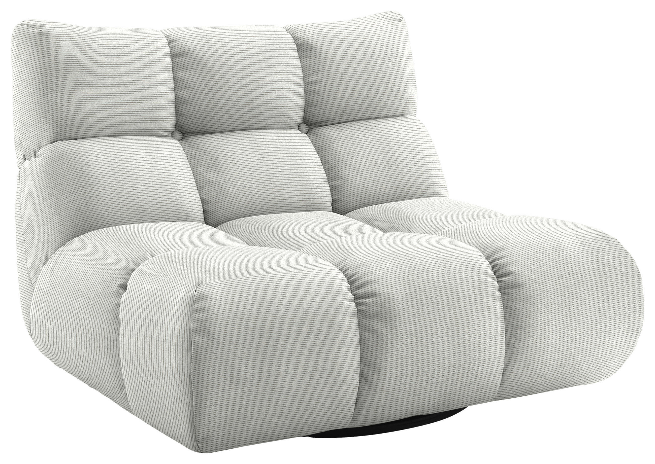 SESSEL Feincord Silberfarben  - Silberfarben/Schwarz, Design, Kunststoff/Textil (112/85/108cm) - Pure Home Lifestyle