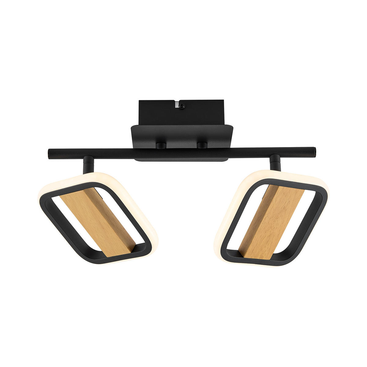 LED-STRAHLER Miriam 32/13,5/12 cm   - Eschefarben/Schwarz, Design, Holz/Kunststoff (32/13,5/12cm) - Novel