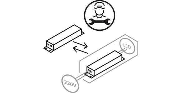 LED-DECKENLEUCHTE 60/30/7 cm   - Opal/Weiß, Trend, Kunststoff/Metall (60/30/7cm) - Novel