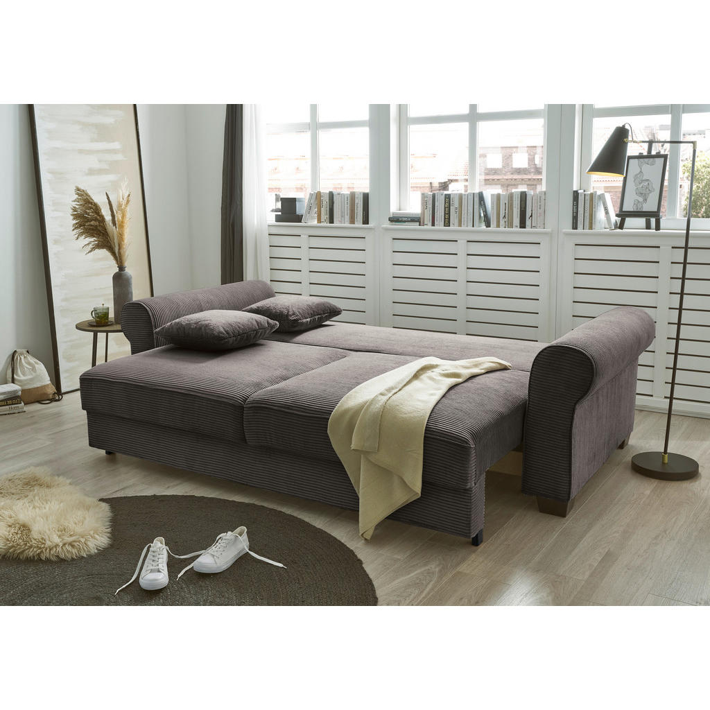Thumbnail - Mid.you Schlafsofa, Mokka, Textil, 250x95x125 cm, Schlafen auf Sitzhöhe, Rücken echt, Wohnzimmer, Sofas & Couches, Schla...