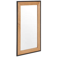 Oglindă De Perete 70/120/2 cm    - culoare natur/negru, Design, sticlă/lemn (70/120/2cm) - MID.YOU