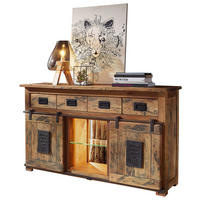 SIDEBOARD  in 150/90/45 cm  - Anthrazit/Schwarz, KONVENTIONELL, Glas/Holz (150/90/45cm) - Livetastic