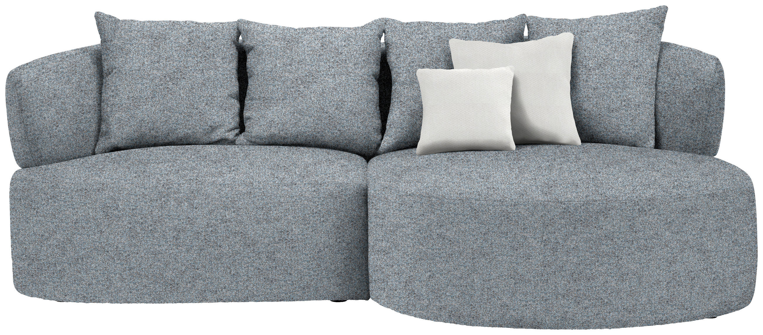 ECKSOFA in Chenille Braun, Grau  235/166 cm  - Beige/Schwarz, MODERN, Kunststoff/Textil (235/166cm) - Hom`in