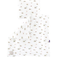 BABYBETTWÄSCHE Little Farm grün Jersey 80/80 cm  - Weiß/Grün, Basics, Textil (80/80cm) - Träumeland