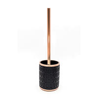 BROSSE WC in Metall, Kunststoff  Kunststoff   - Schwarz/Kupferfarben, Basics, Kunststoff/Metall (9,6/37/9,6cm) - Sadena