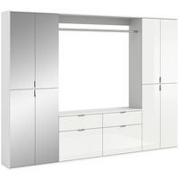 PREDSOBA bela, visoki sijaj - bela/visoki sijaj, Moderno, steklo/leseni material (243/193/34cm) - MID.YOU