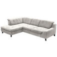 ECKSOFA in Chenille Ecru  - Ecru/Schwarz, KONVENTIONELL, Textil/Metall (200/281cm) - Carryhome