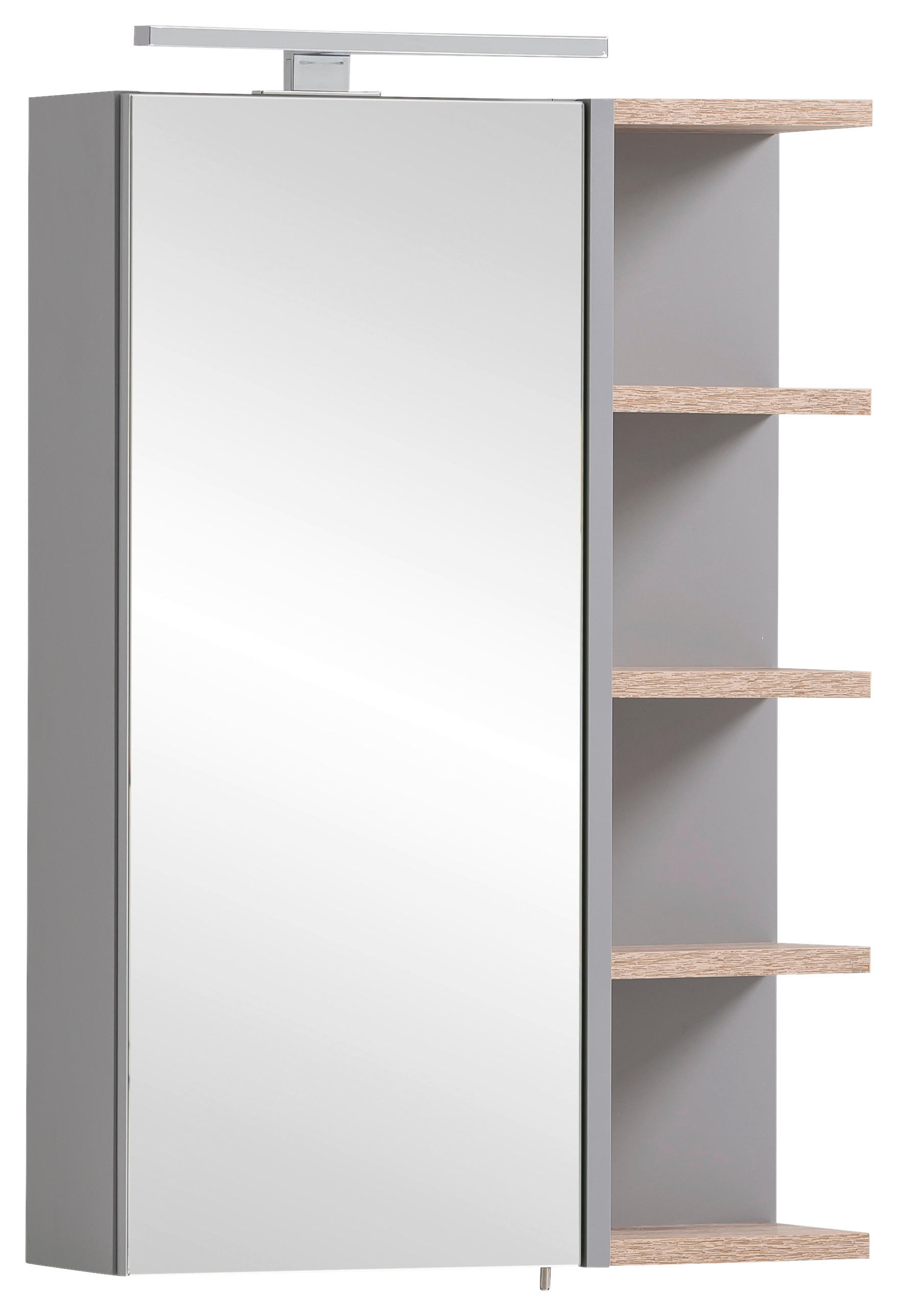 SPIEGELSCHRANK 50/74,4/16 cm  - Grau, MODERN, Glas/Holzwerkstoff (50/74,4/16cm) - MID.YOU