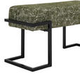 SITZBANK 80/42/33 cm Webstoff Grün, Schwarz  - Schwarz/Grün, Design, Textil/Metall (80/42/33cm) - Novel