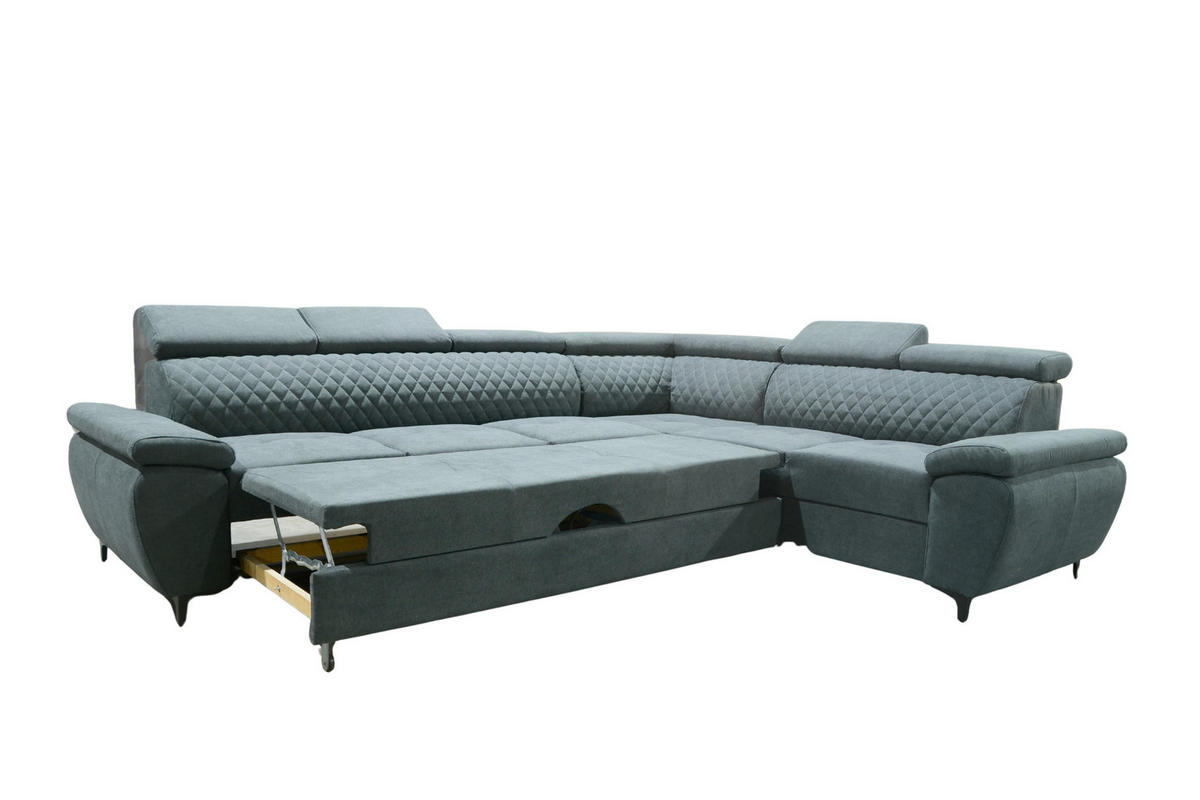 SJEDEĆA GARNITURA tekstil, drvni materijal  tamno siva   - tamno siva/crna, Moderno, drvni materijal/tekstil (311/248cm) - Hom`in