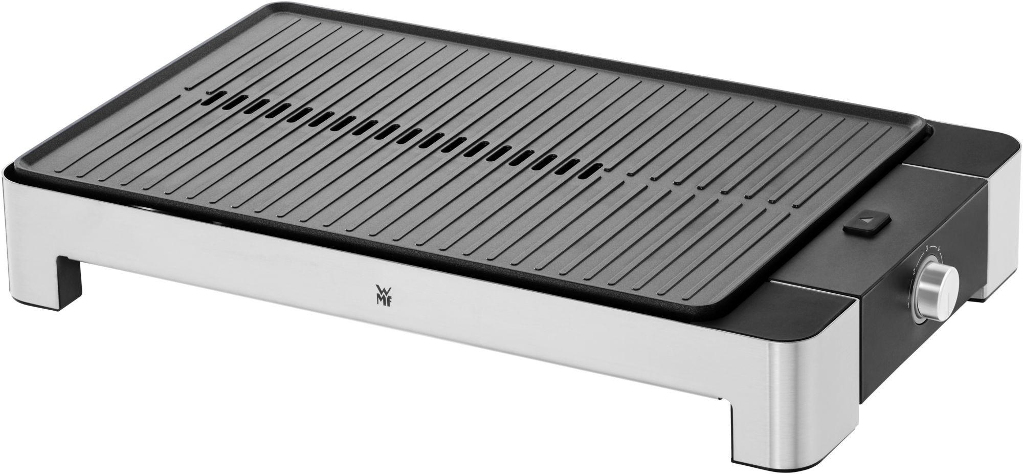 TISCHGRILL 2000 W - Edelstahlfarben/Schwarz, Basics, Metall (53,5/7,5/29,5cm) - WMF