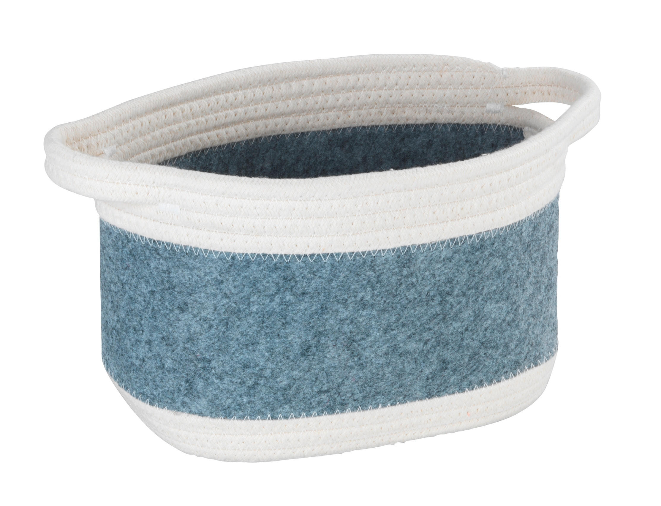 AUFBEWAHRUNGSKÖRBCHEN     - Hellgrau/Weiß, Basics, Textil (24/16/16cm) - Wenko