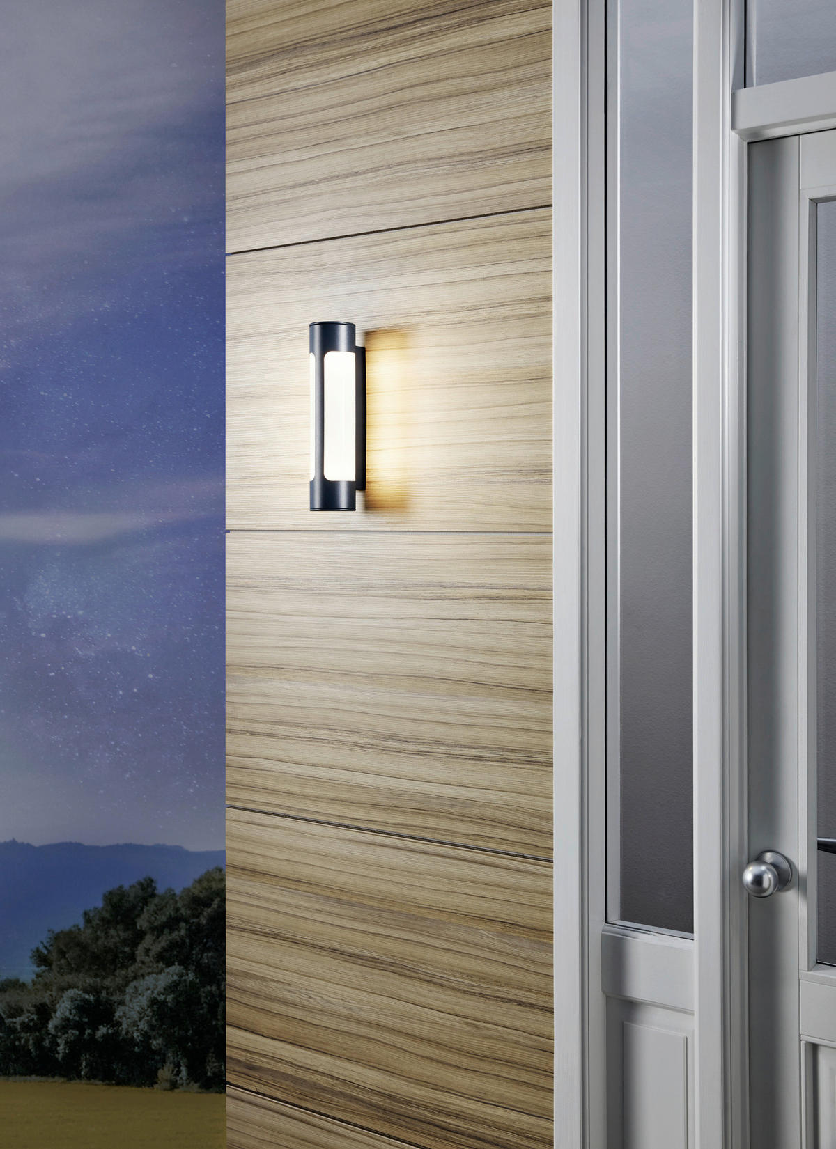 VONKAJŠIE NÁSTENNÉ SVIETIDLO, 31/10/75 cm  - biela/antracitová, Design, kov/plast (31/10/75cm) - Eglo