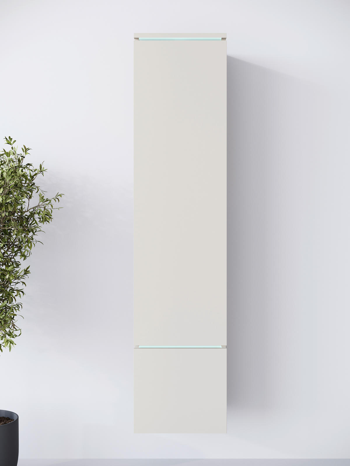 VYSOKÁ SKRINKA - sivá/kašmírová, Design, kompozitné drevo/plast (30/130/33cm) - P & B