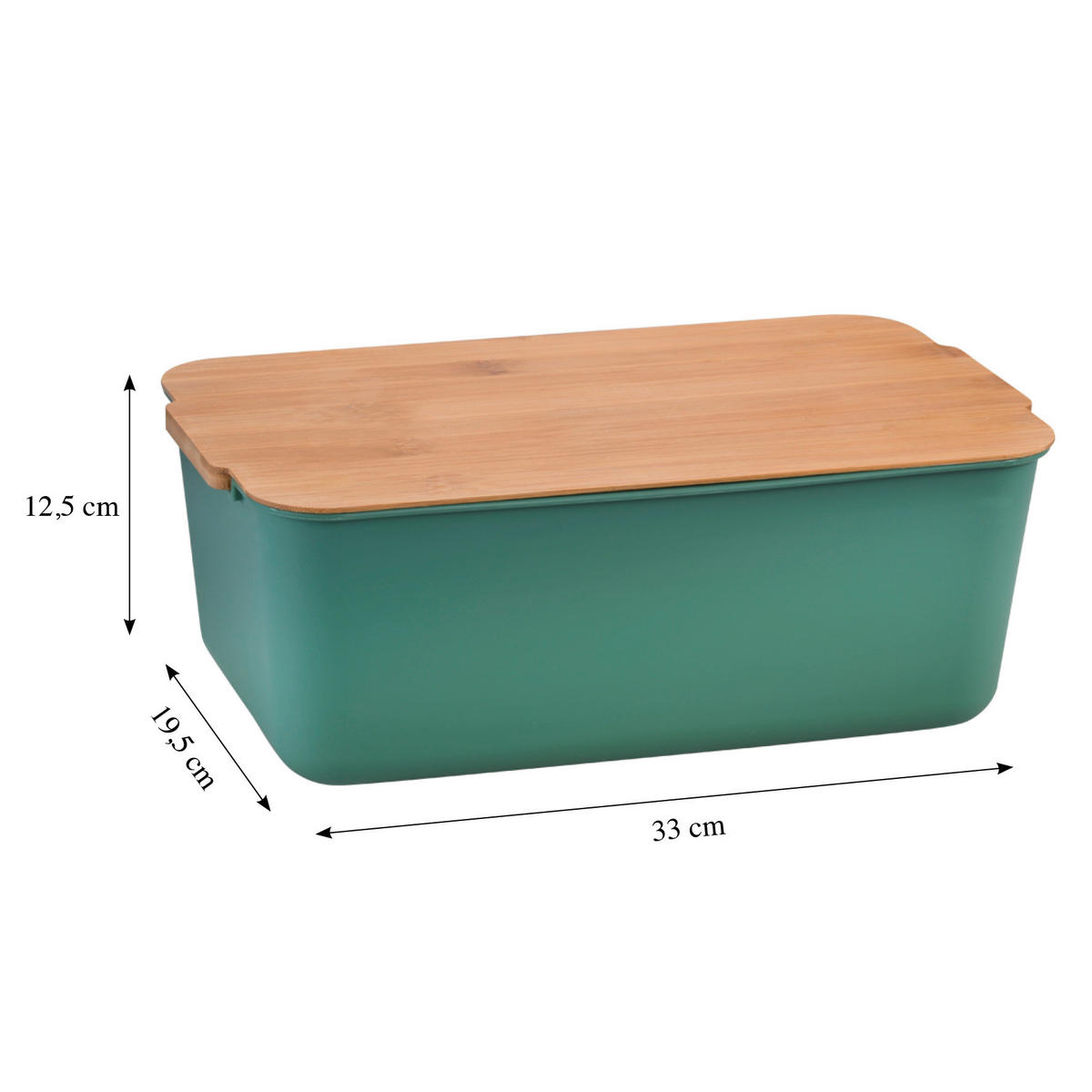 BROTBOX - Salbeigrün/Naturfarben, Basics, Naturmaterialien/Kunststoff (30.5/18.5/12cm) - Kesper