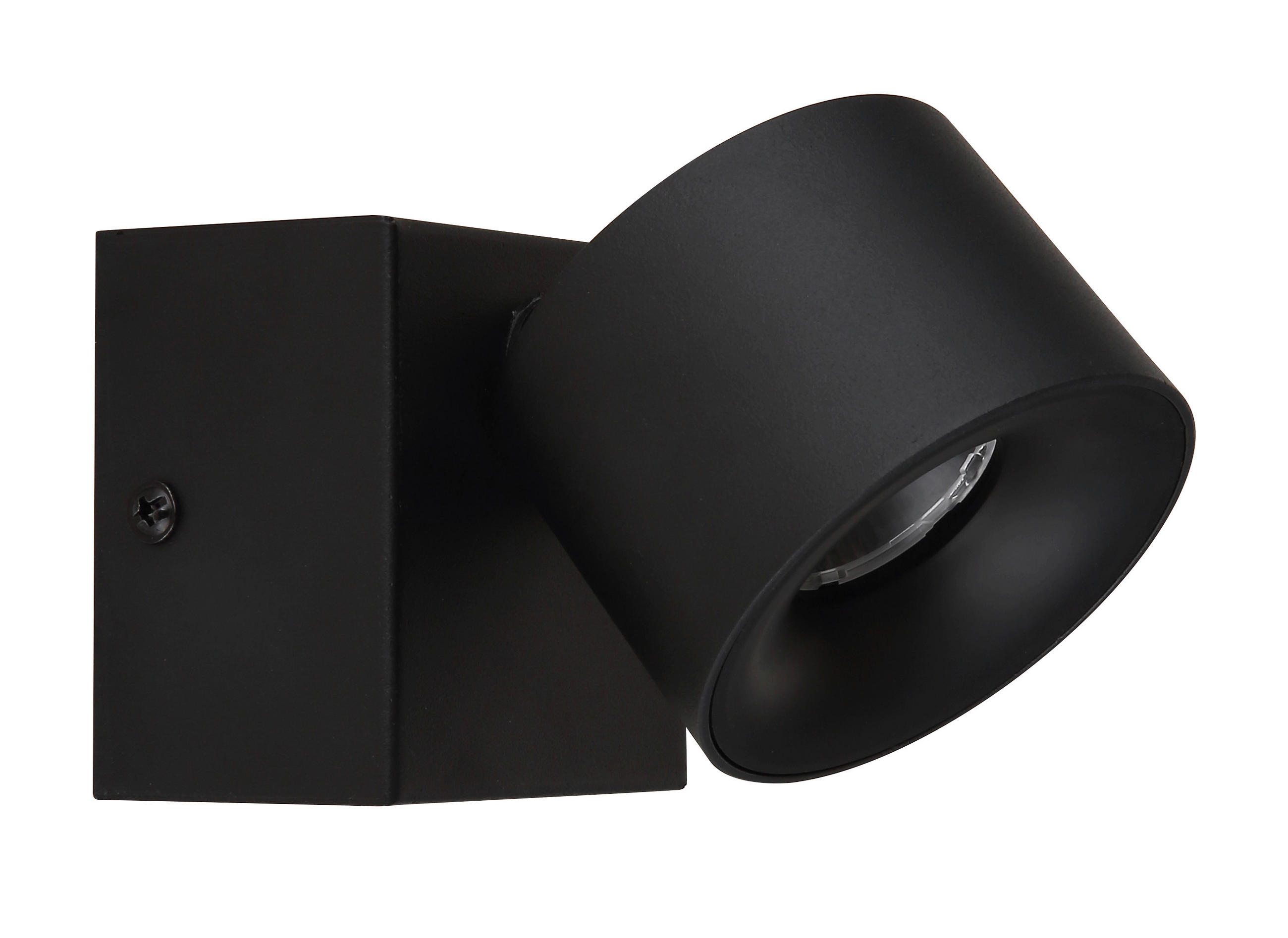 Globo Led-Strahler Rae Schwarz, Transparent 7.2x9.5x7.2 cm