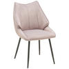 STUHL Samt Schwarz, Hellbraun  - Hellbraun/Schwarz, LIFESTYLE, Textil/Metall (55/87/61cm) - MID.YOU