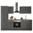 KÜCHENBLOCK   in Graphitfarben  - Schwarz/Graphitfarben, Basics, Holzwerkstoff/Metall (270/211/60cm) - Xora