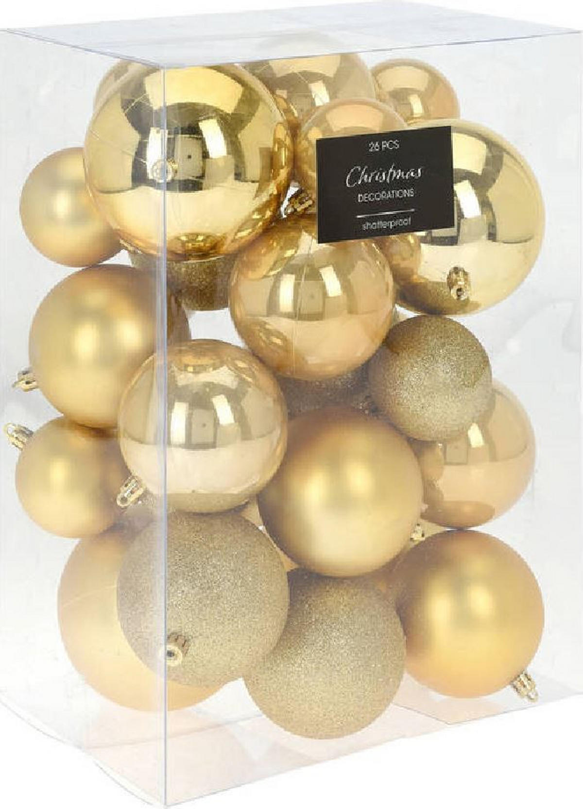 CHRISTBAUMKUGEL-SET  - Basics, Kunststoff (24/17/33cm) - X-Mas