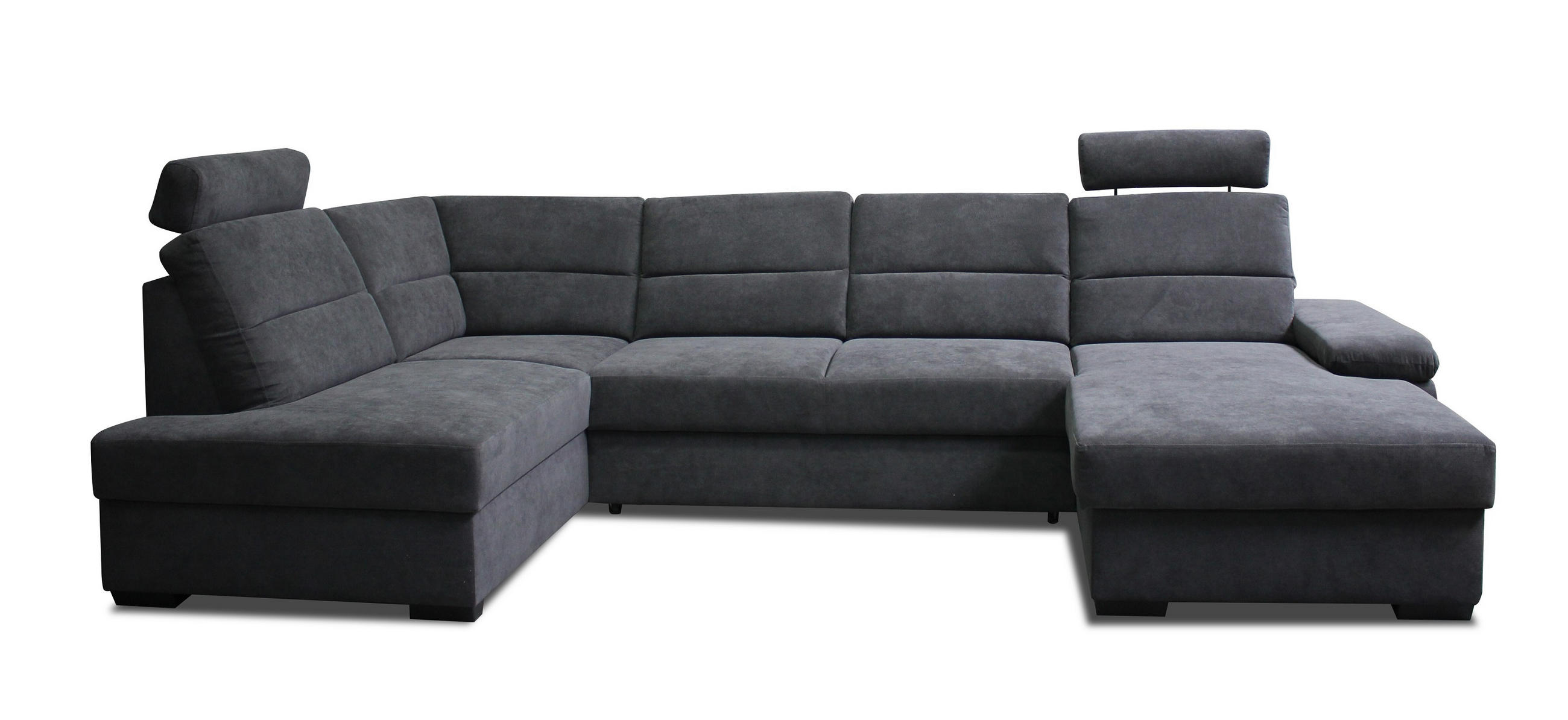 SOFFA i tyg antracit  - mörkbrun/antracit, Klassisk, textil/plast (166/319/183cm) - Best Price